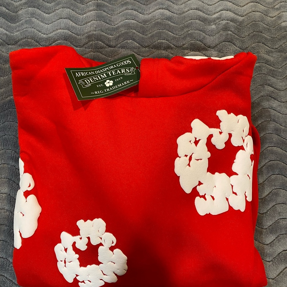 Denim Tears Red Floral Sweatshirt